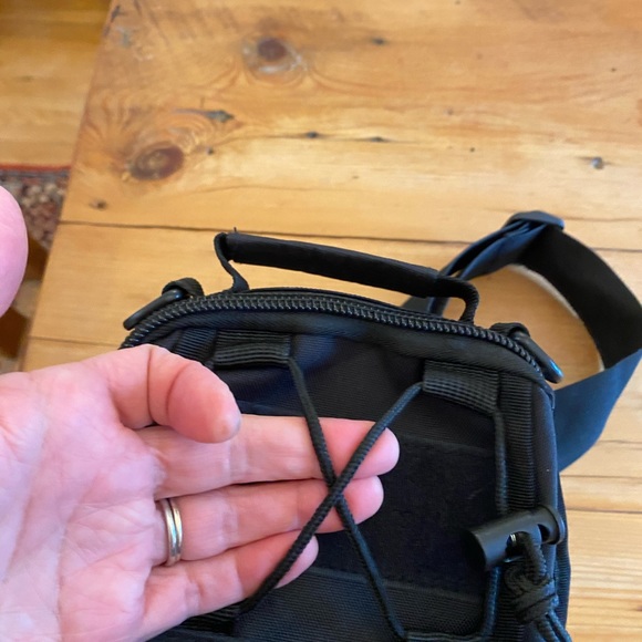 Single Strap Small Backpack Type Bag with Multiple Pockets and Zippers - Picture 13 of 15